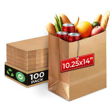 Kraft Paper Grocery Bags Bulk, Eco-friendly