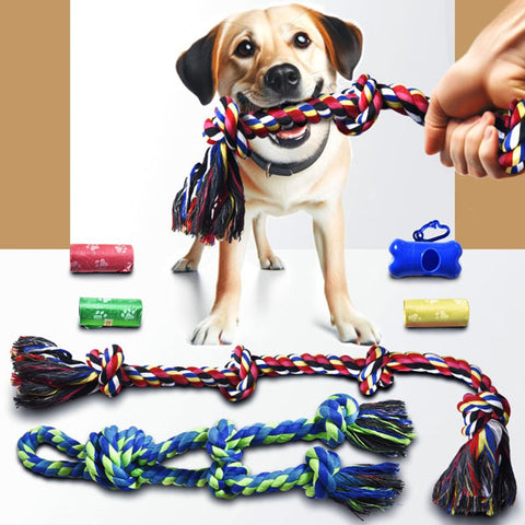 Stride Tough Dog Toys for Large Dogs, Set of 2, Nearly Indestructible Tug of War Dog Rope Toy, Teeth Cleaning Dog Chew Toy, Dog Toys to Keep Them Busy, Ideal Rope Toys for Medium & Large Breeds